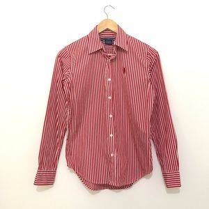 $15/2 Red Stripe Ralph Lauren Sports Button Downs